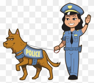 Clip Royalty Free Dog Techflourish Collections Officer - Woman Police Officer Clipart - Png Download