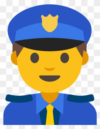Man Police Officer Emoji Clipart - Android Emoji - Png Download