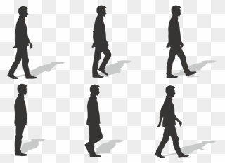 Walking Silhouette Ms - Vector Silhouette Man Walking Clipart
