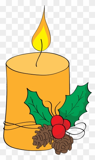 Christmas Candle Clipart - Png Download