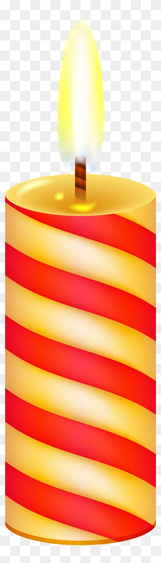 Candle Yellow Red Png Clip Art - Birthday Candles Red And Yellow Transparent Png