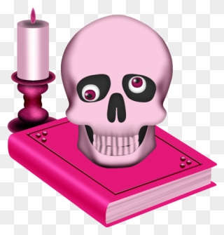 Skull Book And Clip - Skull - Png Download