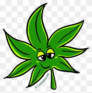 Cannabis Headband Clipart Clip Art Transparent Headband - Transparent Weed Leaf Cartoon - Png Download