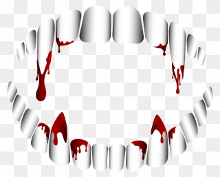 Vampire Fang Tooth Clip Art - Transparent Background Vampire Teeth Png