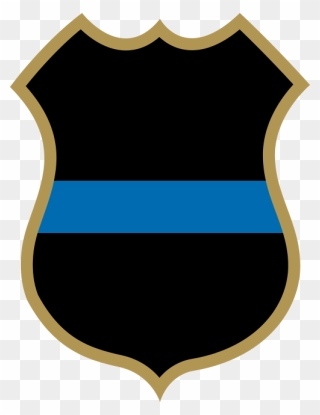 Blue Line Police Badge Clipart