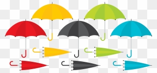 Umbrella Rain Wellington Boot Clip Art - Clipart Umbrellas - Png Download