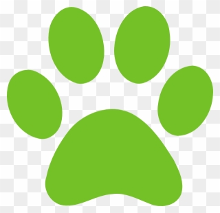 Green - Dog - Paw - Clip - Art - Green Paw Print Png Transparent Png