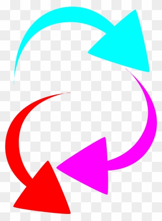 Curved Arrow Clipart Curved Color Arrows - Round Arrow Png Colorful Transparent Png