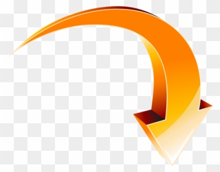 Curved Orange Arrow Png Clipart