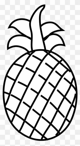 Transparent Pineapple Drawing Png - Fruits Clip Art Black And White