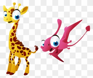 Transparent Giraffe Cartoon Png - Giraffe Clipart