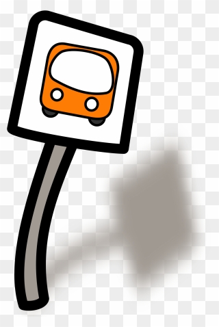 Bus Stop Clip Art - Bus Stop Sign Clipart - Png Download