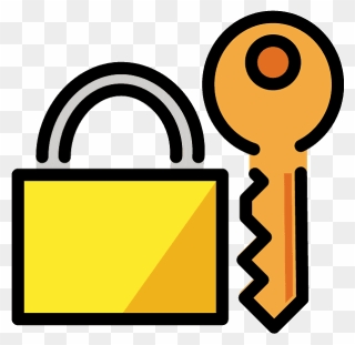 Locked With Key Emoji Clipart - Png Download