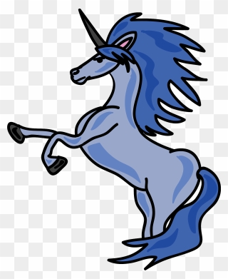 Blue Unicorn Clipart - Clip Art Blue Unicorn - Png Download