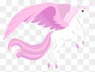 Winged Unicorn Clipart - Mane - Png Download