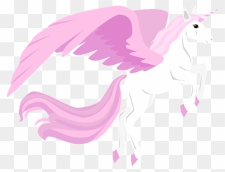 Winged Unicorn Clipart - Mane - Png Download