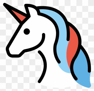 Unicorn Emoji Clipart - Clip Art - Png Download