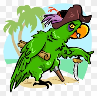 Parrot Pirate - Pirate Parrot Clip Art - Png Download
