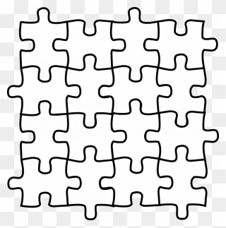 Coloring Autism Puzzle Piece Page Awareness Clipart - Puzzle Pieces Clipart Black And White - Png Download