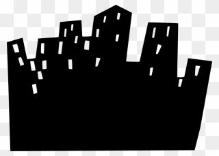 Black Building Cliparts - Skyscraper Cartoon Building Clipart - Png Download