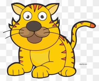 New Cute Tiger Animal Clipart Png - Cartoon Transparent Png