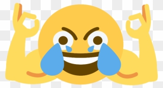 Hand Emoji Clipart Discord - Open Eye Crying Laughing Emoji - Png Download