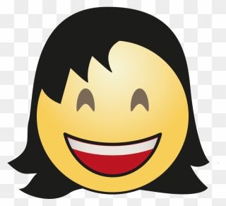 Cute Hair Girl Emoji Png Clipart - Girl Emoji Png Transparent Png