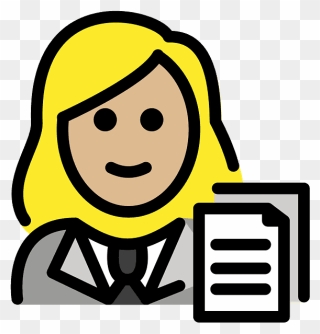Woman Office Worker Emoji Clipart - Clip Art - Png Download