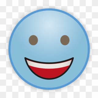 Cute Sky Blue Emoji Png Clipart - Whatsapp Emoji Transparent Png