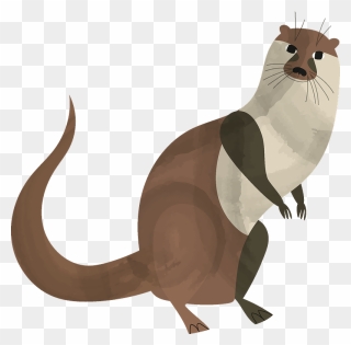 Otter Clipart - Vector Graphics - Png Download