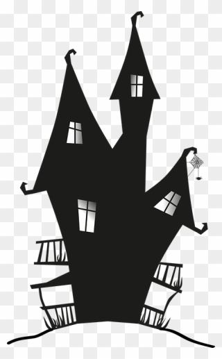 Fence Clipart Haunted House - Tim Burton House Drawing - Png Download