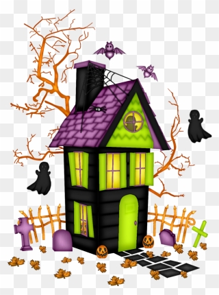 Transparent Halloween House Png - Halloween Haunted House Clipart
