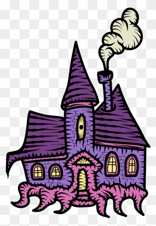Casa Embrujada Clipart - Haunted House Color Drawings - Png Download