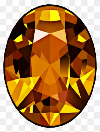 Jewel Clipart Orange Diamond - Transparent Background Blue Gem - Png Download