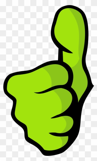 Vector Image Of Green Fist Thumbs Up - Right And Wrong Clipart - Png Download