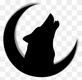 Wolf Howling Moon Silhouette Clipart
