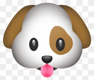 Dog Cute Iphone Stickers Emojisticker Emoticon Emoji - Dog Emoji Png Clipart