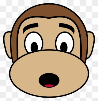 Surprised Monkey Emoji Clipart - Monkey Emoji - Png Download