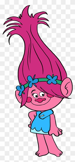 How To Draw Poppy From Trolls - Poppy From Trolls Drawing Clipart