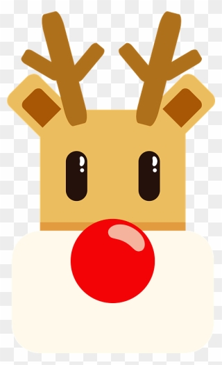 Reindeer Face Clipart - Christmas Day - Png Download