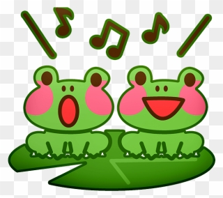 Singing Frogs Clipart - Frogs - Png Download