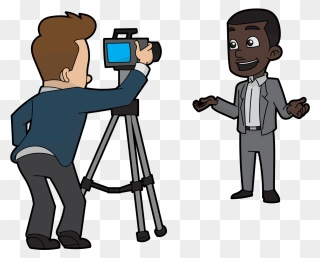Person With Camera Cartoon Clipart