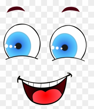 Face Smiley Laugh Joy Eyes Mouth Comic - Eyes And Mouth Clipart - Png Download