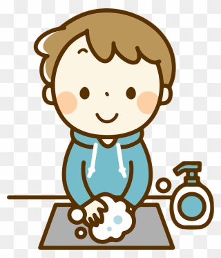 Child Boy Handwashing Clipart - Washing Your Hand Cartoon - Png Download