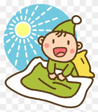 Child Wake Up Clipart - イラスト 起床 - Png Download