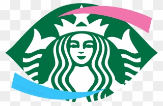 Logo Business Decal Symmetry Sign - Transparent Background Starbucks Logo Png Clipart