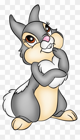 Clipart Bunny Thumper - Cute Bunny Looking Up Cartoon - Png Download