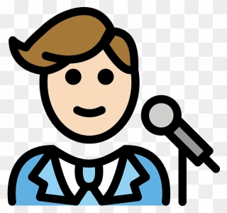 Man Singer Emoji Clipart - Emoji - Png Download