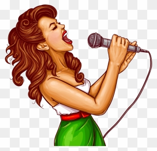 Woman Singing Png Clipart