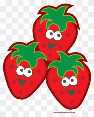 Strawberry Fruit Smiley Clip Art - Red Fruits Clip Art - Png Download